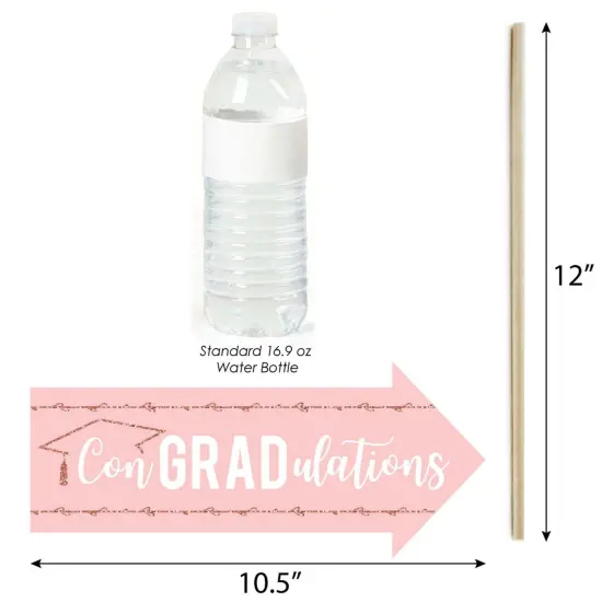Big Dot of Happiness Funny Rose Gold Grad - Graduation Party Photo Booth Props Kit - 10 Piece {6}
