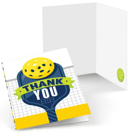 Big Dot of Happiness Let&rsquo;s Rally - Pickleball - Birthday or Retirement Party Thank You Cards (8 count) {1}