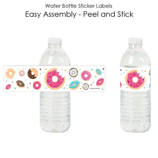 Big Dot of Happiness Donut Worry, Let's Party - Doughnut Party Water Bottle Sticker Labels - Set of 20 {3}