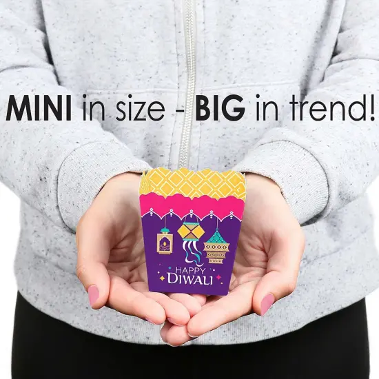 Big Dot of Happiness Happy Diwali - Party Mini Favor Boxes - Festival of Lights Party Treat Candy Boxes - Set of 12 {6}