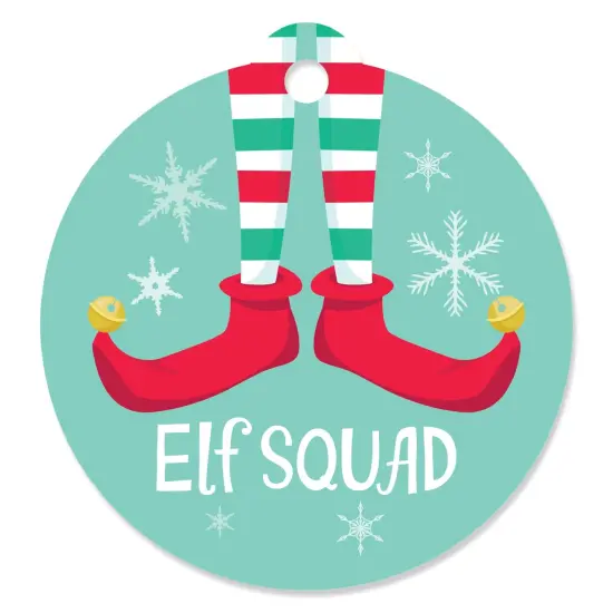 Big Dot of Happiness Elf Squad - Kids Elf Christmas and Birthday Party Favor Gift Tags (Set of 20) {1}