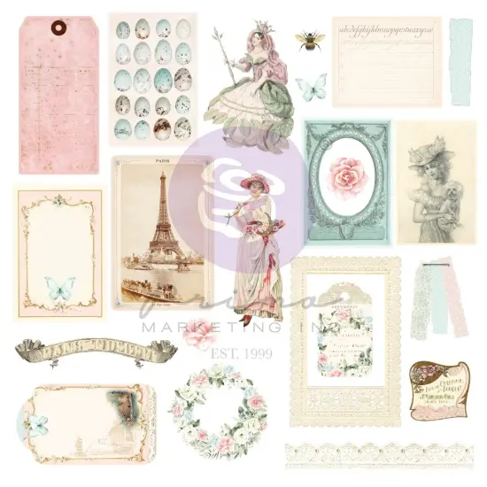 Miel By Frank Garcia Cardstock Ephemera 21/Pkg-Shapes, Tags, Words, Foiled Accents {1}