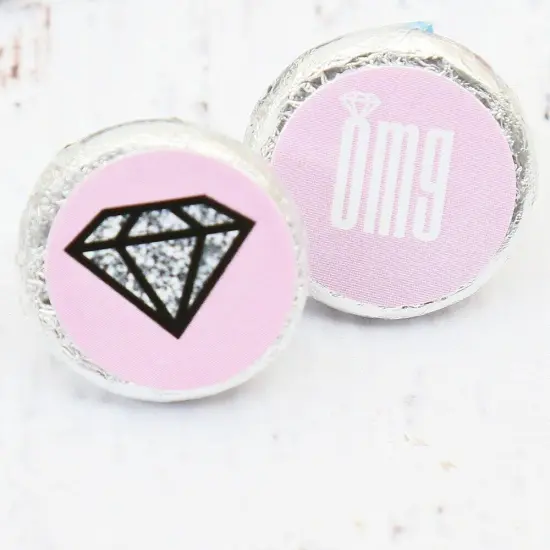 Big Dot of Happiness Omg, You're Getting Married - Engagement Party Round Candy Sticker Favors - Labels Fits Chocolate Candy (1 Sheet of 108) {4}