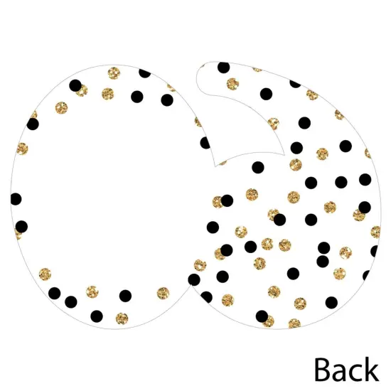 Big Dot of Happiness Adult 60th Birthday - Gold - Shaped Thank You Cards - Birthday Party Thank You Note Cards with Envelopes - Set of 12 {6}