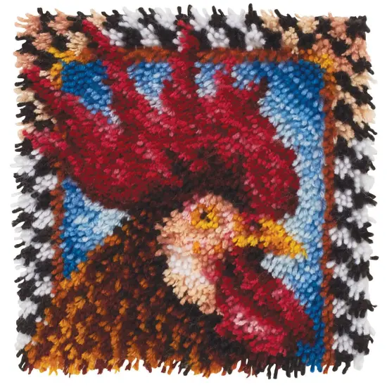 Wonderart Latch Hook Kit 12"X12"-Rooster {2}