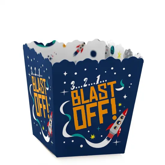 Big Dot of Happiness Blast Off to Outer Space - Party Mini Favor Boxes - Rocket Ship Baby Shower or Birthday Party Treat Candy Boxes - Set of 12 {1}