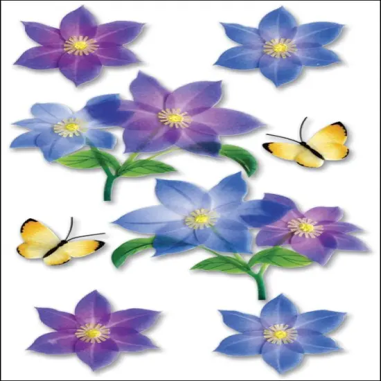 Jolee's Boutique Vellum Stickers - Purple Flowers, 8pcs {2}