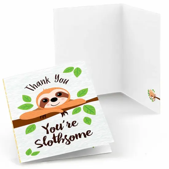 Big Dot of Happiness Let's Hang - Sloth - Baby Shower or Birthday Party Thank You Cards (8 count) {1}