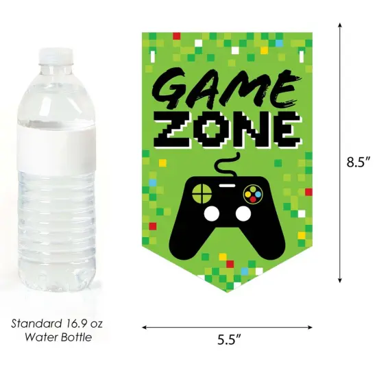 Big Dot of Happiness Game Zone - Pixel Video Game Party Bunting Banner - Party Decorations - Time to Level Up {3}