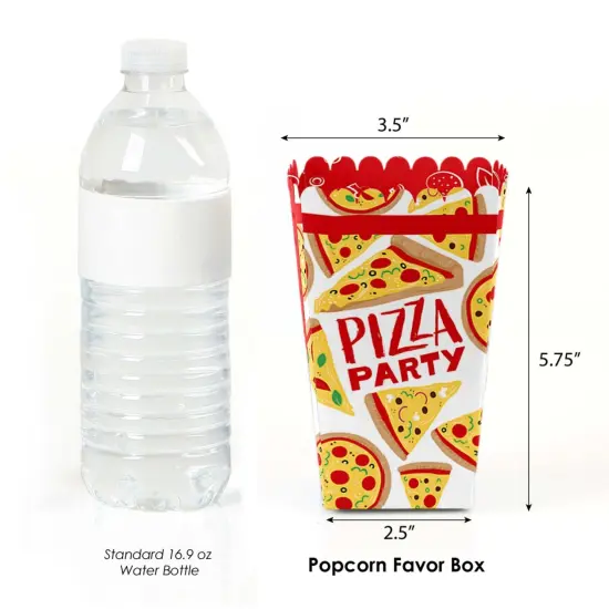 Big Dot of Happiness Pizza Party Time - Baby Shower or Birthday Party Favor Popcorn Treat Boxes - Set of 12 {3}