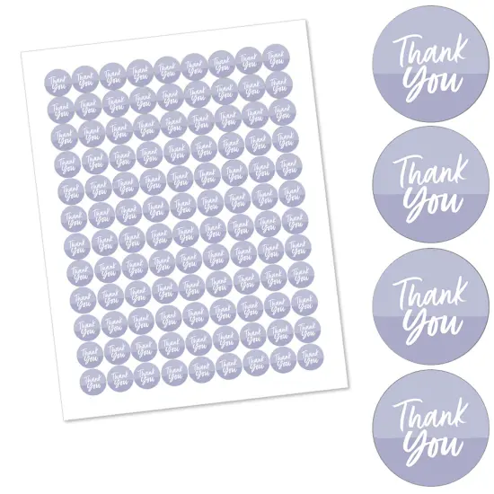Big Dot of Happiness Purple Elegantly Simple - Guest Party Favors Round Candy Sticker Favors - Labels Fits Chocolate Candy (1 sheet of 108) {3}