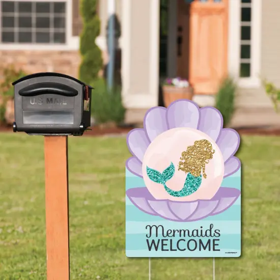Big Dot of Happiness Let's Be Mermaids - Party Decorations - Birthday Party or Baby Shower Welcome Yard Sign {3}