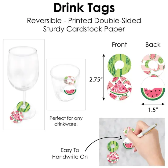 Big Dot of Happiness Sweet Watermelon - Fruit Party Paper Charger and Table Decorations - Chargerific Kit - Place Setting for 8 {7}