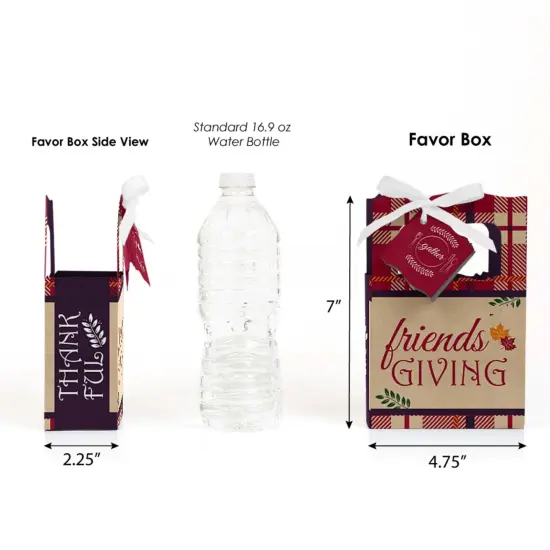 Big Dot of Happiness Friends Thanksgiving Feast - Friendsgiving Party Favor Boxes - Set of 12 {4}