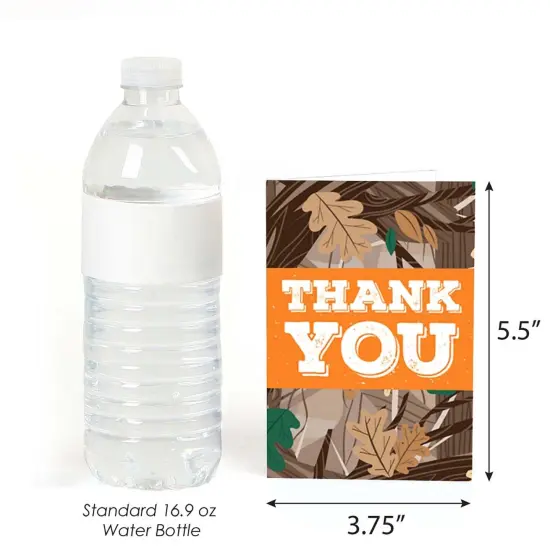 Big Dot of Happiness Gone Hunting - Deer Hunting Camo Baby Shower or Birthday Party Thank You Cards (8 count) {4}