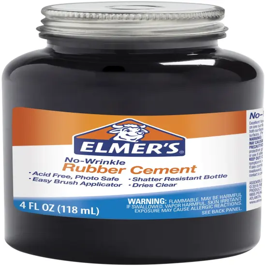 Elmer's No-Wrinkle Rubber Cement-4oz {1}