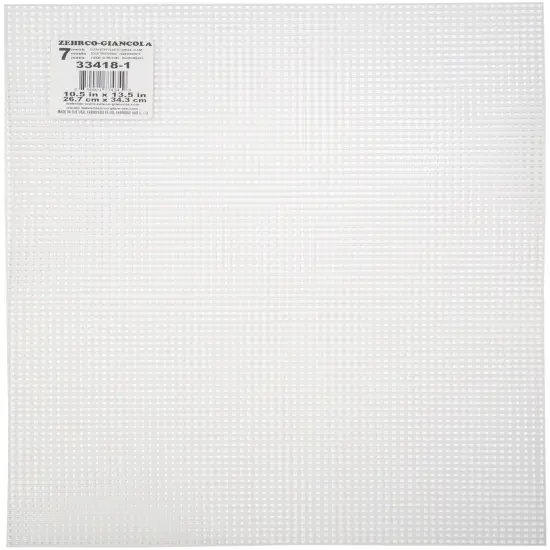 Zehrco-Giancola Ultra Stiff 7-Count Plastic Canvas - Clear, One 10" x 13.5" Sheet {1}