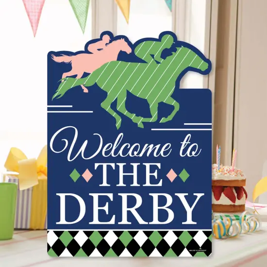 Big Dot of Happiness Kentucky Horse Derby - Party Decorations - Horse Race Party Welcome Yard Sign {7}