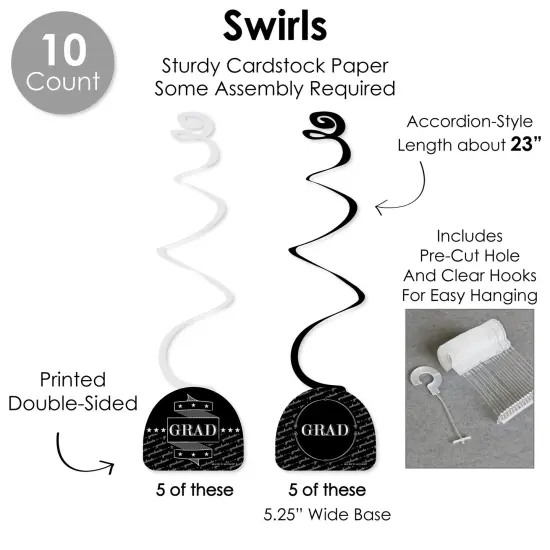 Big Dot of Happiness Graduation Cheers - Graduation Party Supplies Decoration Kit - Decor Galore Party Pack - 51 Pieces {6}