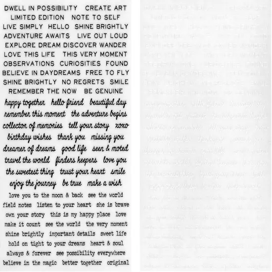 Idea-Ology Remnant Rubs Rub-Ons 4.75"X7.75" 2/Pkg-Tiny Text {3}