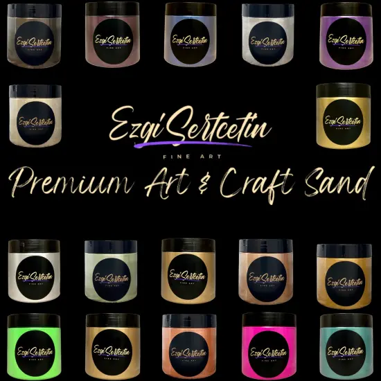 Premium Art Sand|Craft Sand|Unique Metallic-Neon Colors|Excellent Quartz Sand|10 oz|Excellent for Artwork|DIY|Sand Painting|Wedding Decoration|Vaze Filling|Ezgi Sertcetin Antique bronze {2}