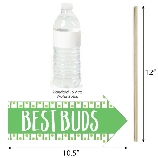 Big Dot of Happiness Funny Double the Fun - Twins Two Peas in a Pod - Baby Shower or First Birthday Party Photo Booth Props Kit - 10 Piece {4}