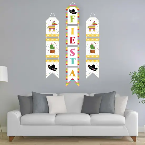 Big Dot of Happiness Let's Fiesta - Hanging Vertical Paper Door Banners - Fiesta Wall Decoration Kit - Indoor Door Decor {3}