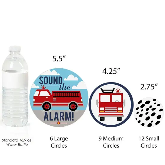 Big Dot of Happiness Fired Up Fire Truck - Firefighter Baby Shower or Birthday Party Giant Circle Confetti - Party D&eacute;cor - Large Confetti 27 Count {4}