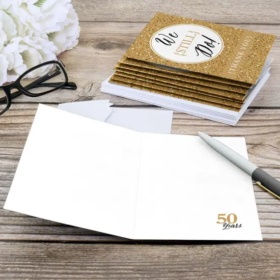 Big Dot of Happiness We Still Do - 50th Wedding Anniversary - Thank You Cards (8 count) {6}