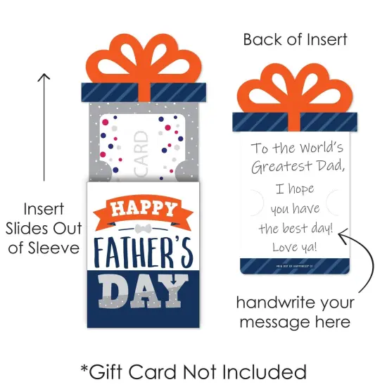 Big Dot of Happiness Happy Father's Day - We Love Dad Party Money and Gift Card Sleeves - Nifty Gifty Card Holders - Set of 8 {7}