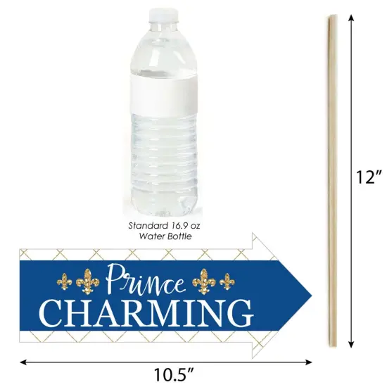 Big Dot of Happiness Funny Royal Prince Charming - Baby Shower or Birthday Party Photo Booth Props Kit - 10 Piece {4}