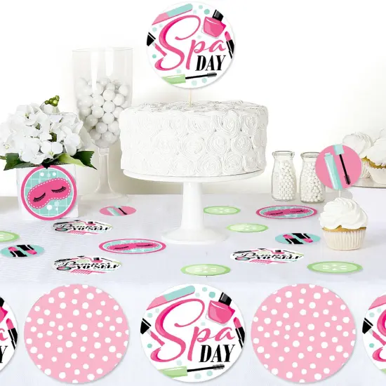 Big Dot of Happiness Spa Day - Girls Makeup Party Giant Circle Confetti - Party Decorations - Large Confetti 27 Count {4}