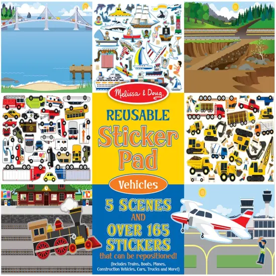 Melissa & Doug Reusable Sticker Pad-Vehicles {1}