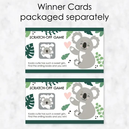 Big Dot of Happiness Koala Cutie - Bear Birthday Party and Baby Shower Game Scratch Off Cards - 22 Count {4}