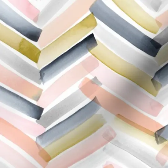 Various Fabrics by the Yard or Fat Quarter Chevron Blush Navy Pink Stripe Gray Mustard Modern Watercolor Herringbone Geometric Custom Printed Fabric by Spoonflower {7}
