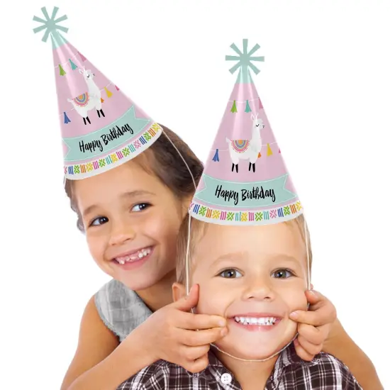 Big Dot of Happiness Whole Llama Fun - Cone Happy Birthday Party Hats for Kids and Adults - Set of 8 (Standard Size) {3}