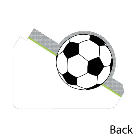 Big Dot of Happiness Goaaal - Soccer - Shaped Thank You Cards - Baby Shower or Birthday Party Thank You Note Cards with Envelopes - Set of 12 {6}