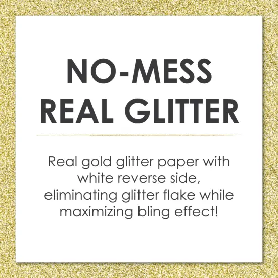 Big Dot of Happiness Gold Glitter NYC Apple - No-Mess Real Gold Glitter Cut-Outs - New York City Party Confetti - Set of 24 {7}