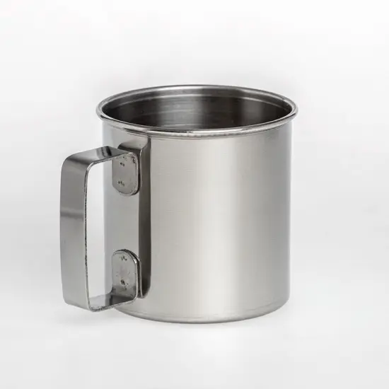 Sturdy Stainless Steel Backpacking Camping Drinking Cup with Handle Set of 4 {5}