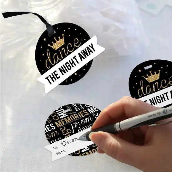 Big Dot of Happiness Prom - Prom Night Party Clear Goodie Favor Bags - Treat Bags With Tags - Set of 12 {4}