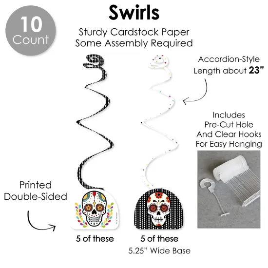 Big Dot of Happiness Day of the Dead - Halloween Sugar Skull Party Supplies Decoration Kit - Decor Galore Party Pack - 51 Pc {6}