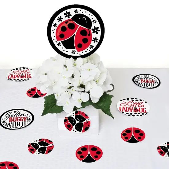 Big Dot of Happiness Happy Little Ladybug - Baby Shower or Birthday Party Giant Circle Confetti - Party Decorations - Large Confetti 27 Count {7}