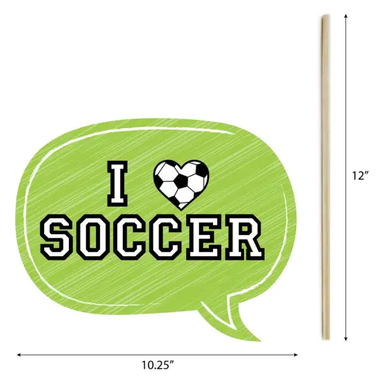 Big Dot of Happiness Goaaal - Soccer Photo Booth Props Kit - 20 Count {7}