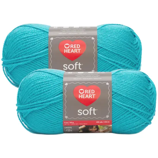 (Pack of 2) Red Heart Soft Yarn-Turquoise {1}