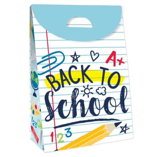 Big Dot of Happiness Back to School - First Day of School Classroom Gift Favor Bags - Party Goodie Boxes - Set of 12 {4}