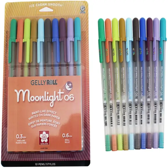Sakura Gelly Roll Moonlight Fine Point Pens 10/Pkg-Assorted Colors {2}