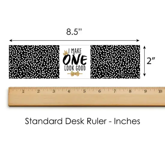 Big Dot of Happiness 1st Birthday Little Mr. Onederful - Boy First Birthday Party Water Bottle Sticker Labels - Set of 20 {6}