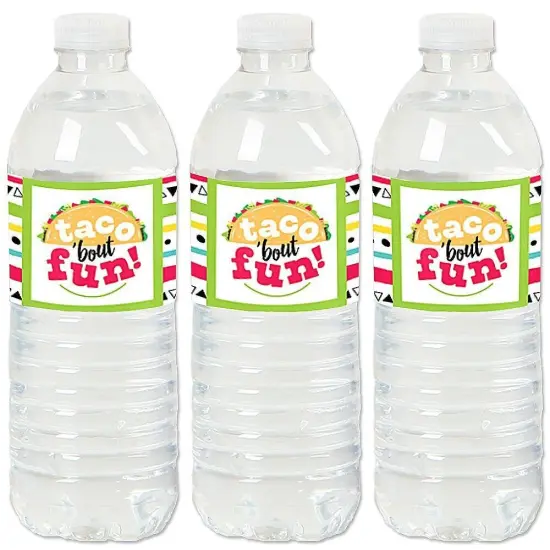 Big Dot of Happiness Taco 'Bout Fun - Fiesta Water Bottle Sticker Labels - Set of 20 {1}