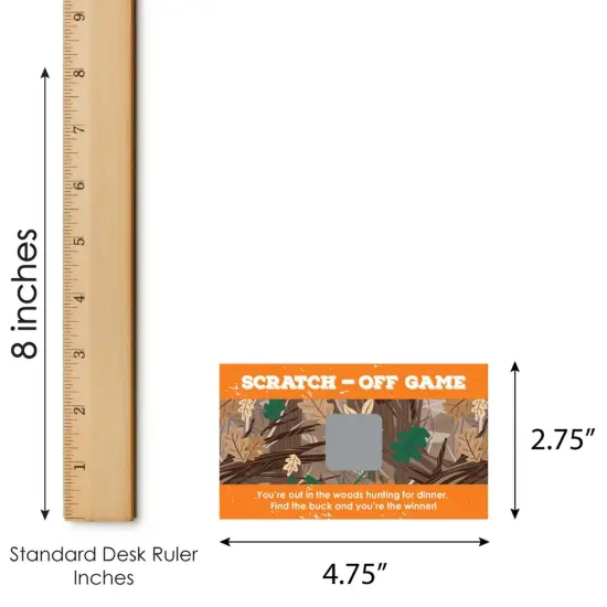 Big Dot of Happiness Gone Hunting - Deer Hunting Camo Baby Shower or Birthday Party Game Scratch Off Cards - 22 Count {7}