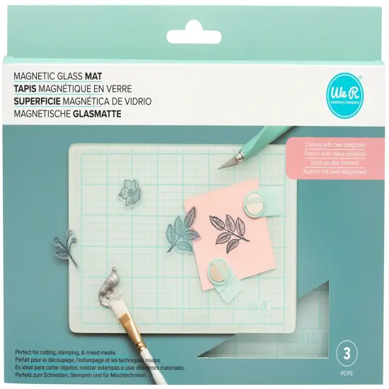 We R Magnetic Glass Mat 9"X6" 3/Pkg-3 Pieces {1}